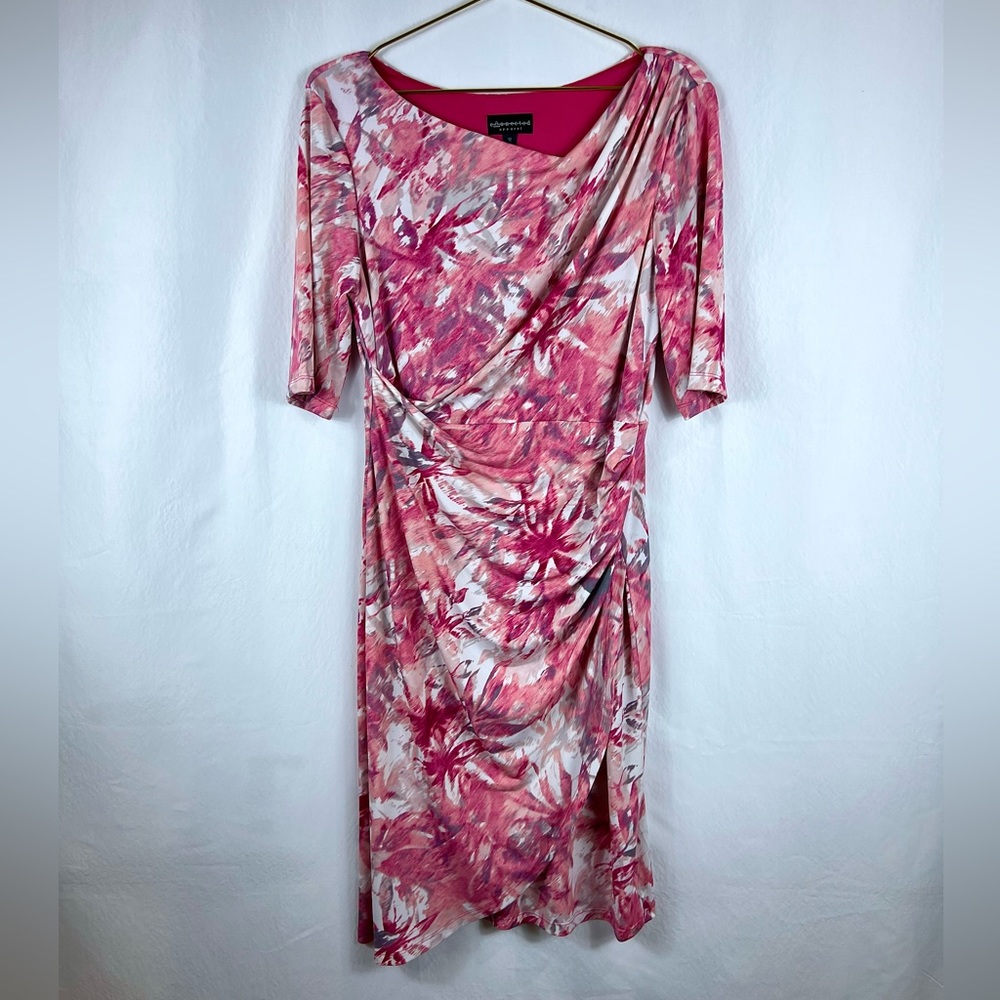 Connected Apparel pink faux wrap size 12